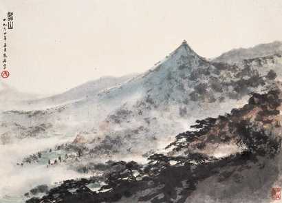傅抱石 甲辰（1964年）作 韶山 立轴